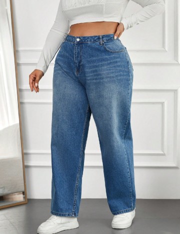 Blugi SHEIN CURVE, albastru