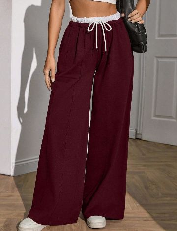 Pantaloni SHEIN CURVE, rosu