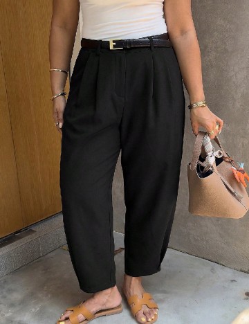 Pantaloni SHEIN CURVE, negru