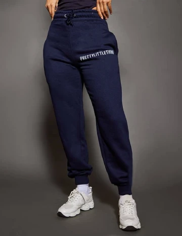 Pantaloni PrettyLittleThing, bleumarin