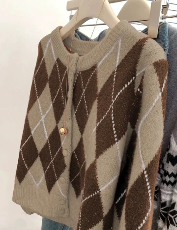 Cardigan SHEIN, maro