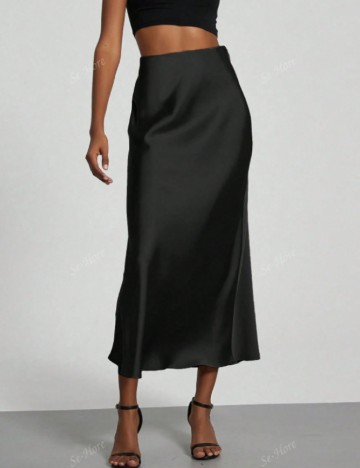 Fusta SHEIN CURVE, negru