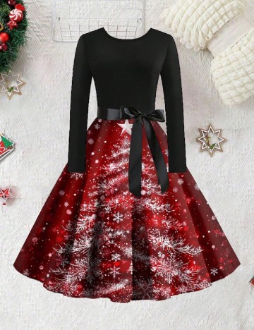 Rochie scurta SHEIN, negru/rosu