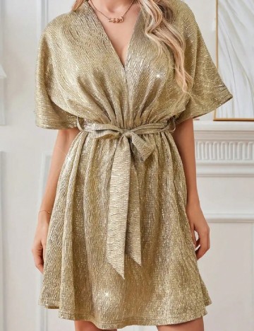 Rochie scurta SHEIN, auriu
