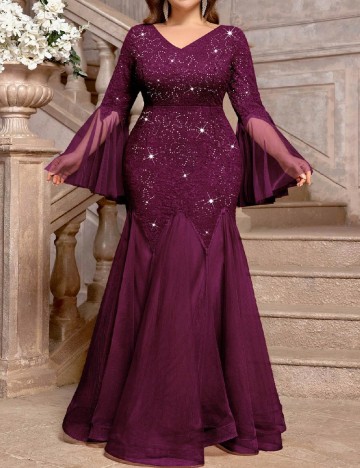 Rochie lunga MISSMAY Plus Size, mov