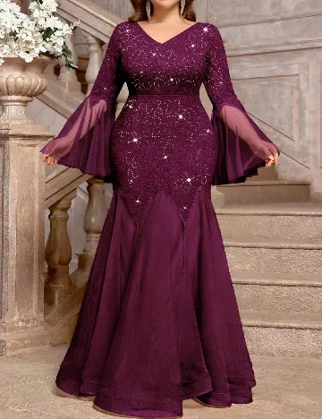 Rochie lunga MISSMAY Plus Size, mov