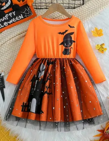 Rochie Shein Kids, portocaliu
