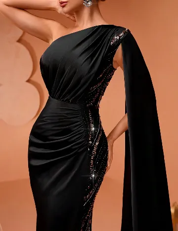 Rochie lunga AMILUCK, negru