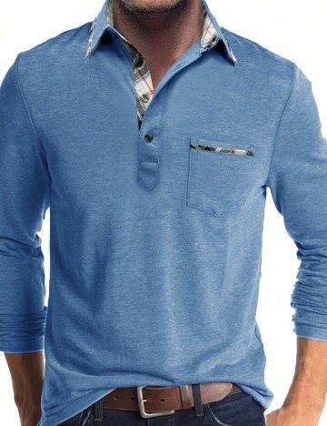 Bluza SHEIN Plus Size Men, albastru