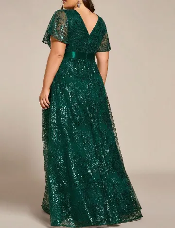 Rochie lunga Ever-Pretty Plus Size, verde