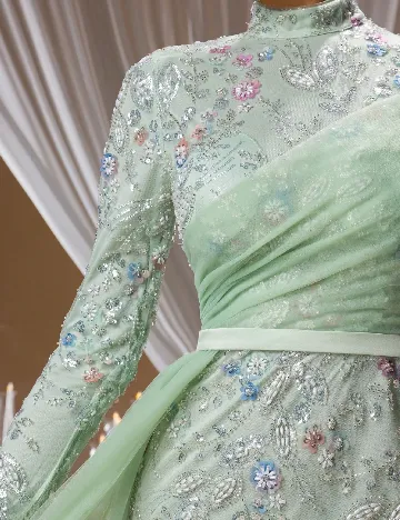 Rochie lunga Giforu, verde