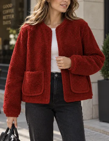 Jacheta Pepe Jeans, rosu