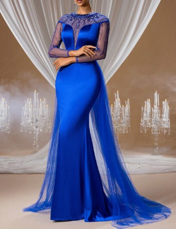 Rochie lunga Giforu, albastru