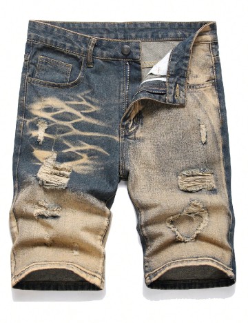 Pantaloni scurti SHEIN, albastru/roz pudra