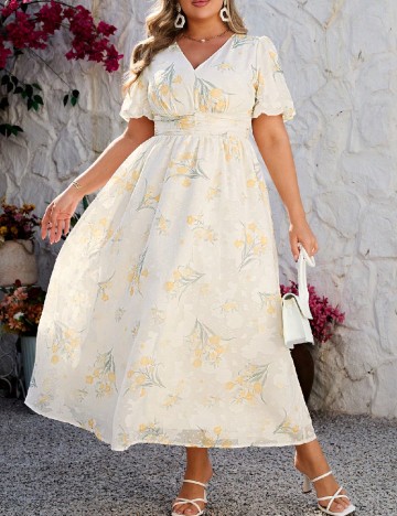 Rochie scurta SHEIN CURVE, floral print