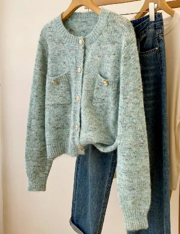 Cardigan SHEIN, turcoaz