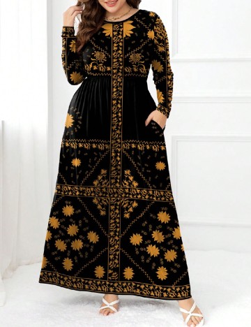 Rochie lunga SHEIN CURVE, negru