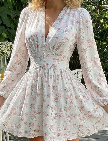 Rochie scurta SHEIN, floral print