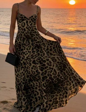 Rochie lunga SHEIN, animal print