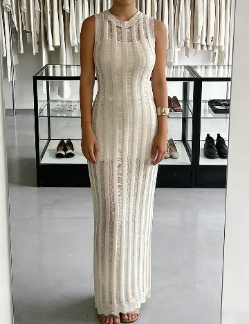 Rochie lunga SHEIN, crem