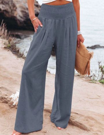 Pantaloni SHEIN CURVE, albastru
