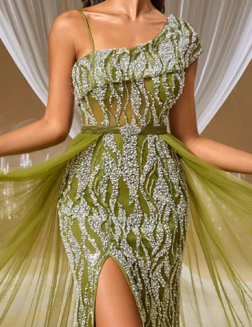 Rochie lunga Giforu, verde