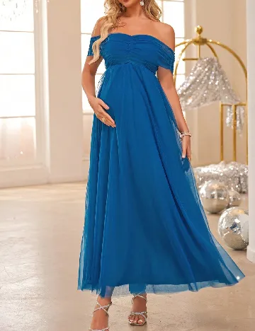 Rochie lunga SHEIN Maternity, albastru