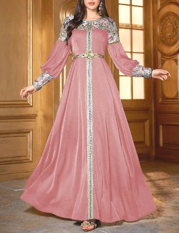 Rochie lunga Toleen, roz