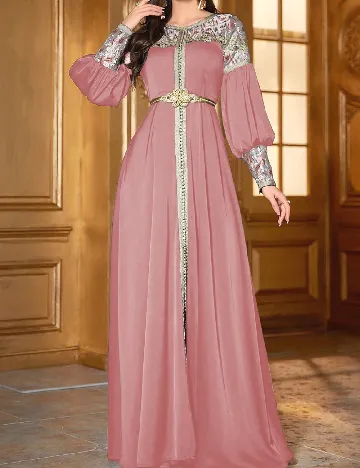 Rochie lunga Toleen, roz