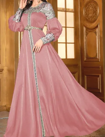 Rochie lunga Toleen, roz