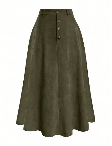 Fusta SHEIN CURVE, verde
