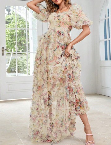 Rochie lunga Toleen, mix culori