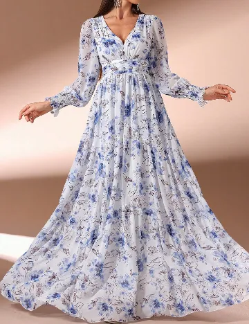 Rochie lunga Toleen, floral print