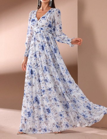 Rochie lunga Toleen, floral print