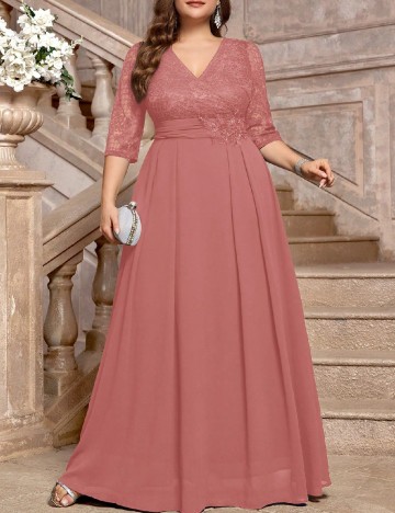 Rochie lunga SHEIN CURVE, roz