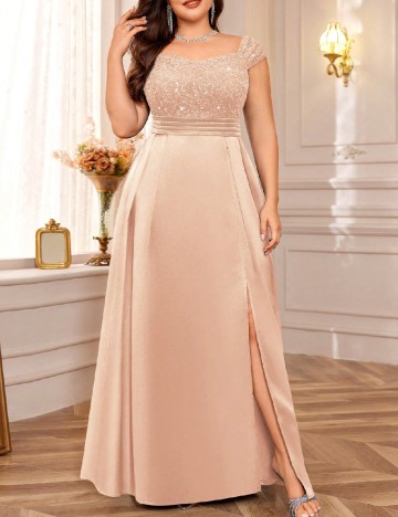 Rochie lunga SHEIN CURVE, crem