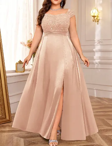 Rochie lunga SHEIN CURVE, crem