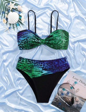 Costum de baie SHEIN, verde