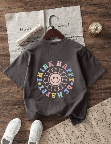 Tricou Shein Kids, gri