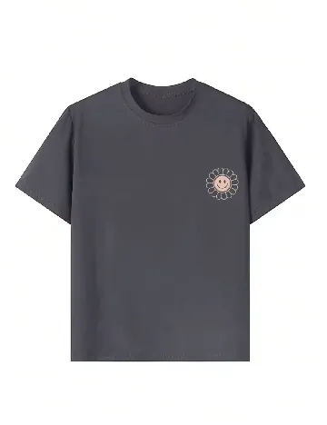 Tricou Shein Kids, gri