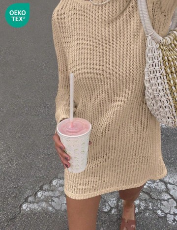 Rochie scurta SHEIN, crem