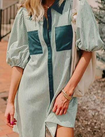Camasa Oversize SHEIN, verde