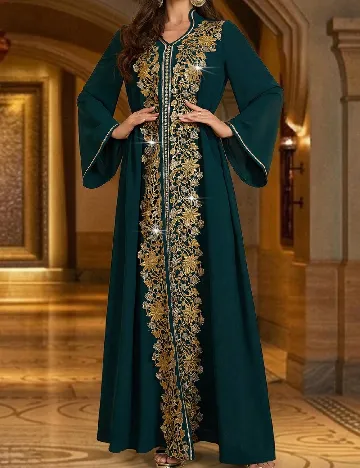 Rochie lunga Toleen, verde