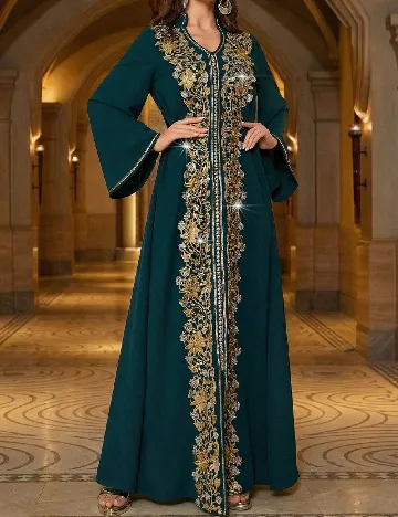 Rochie lunga Toleen, verde