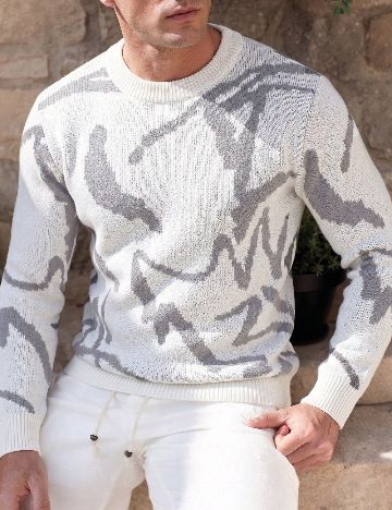 Bluza Shein Kids, alb/gri