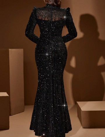 Rochie lunga Toleen, negru