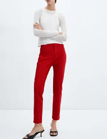 Pantaloni Mango, rosu