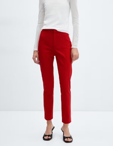 Pantaloni Mango, rosu