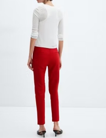 Pantaloni Mango, rosu
