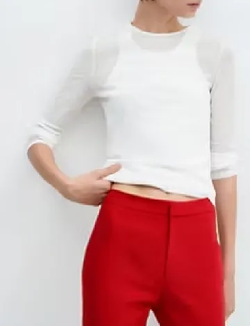 Pantaloni Mango, rosu